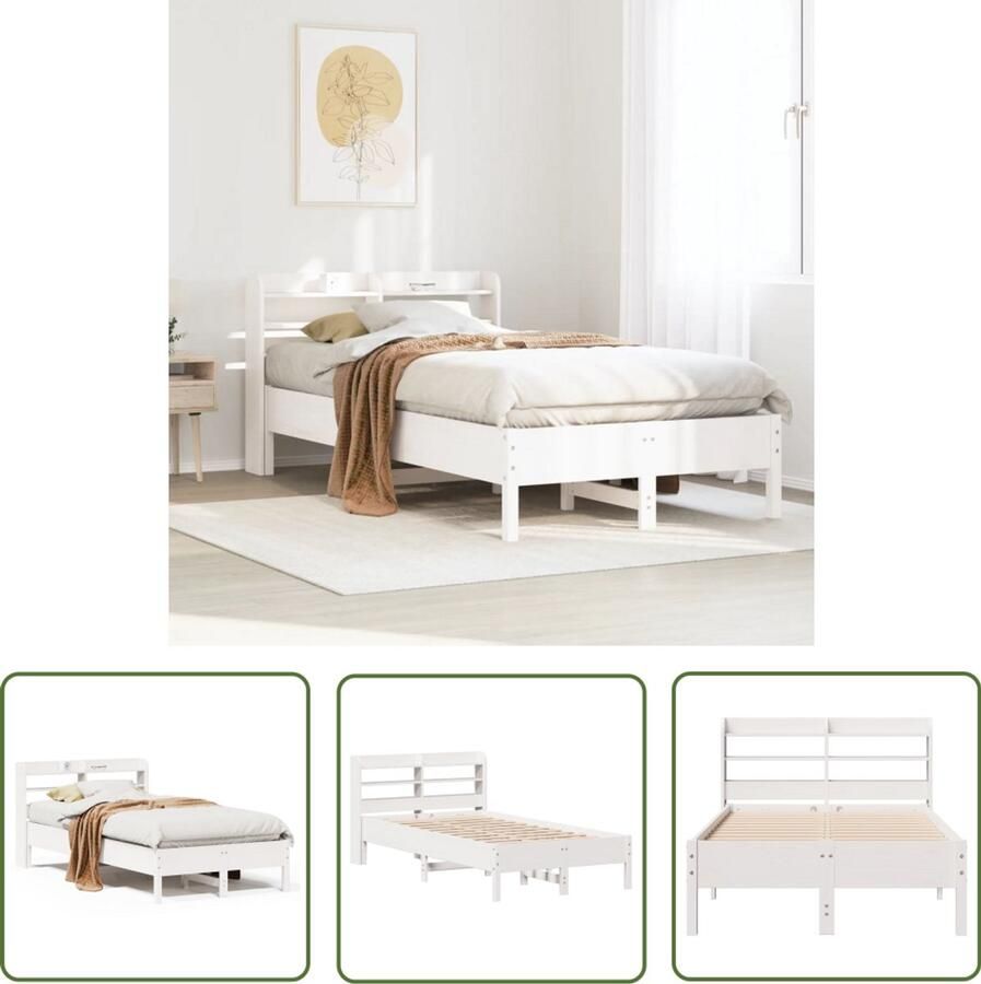 VidaXL Sleutelset Dynammometer Sleutel Bedframe zonder matras massief grenenhout wit 90x190 cm Gereedschap Handgereedschap Drapers Tools
