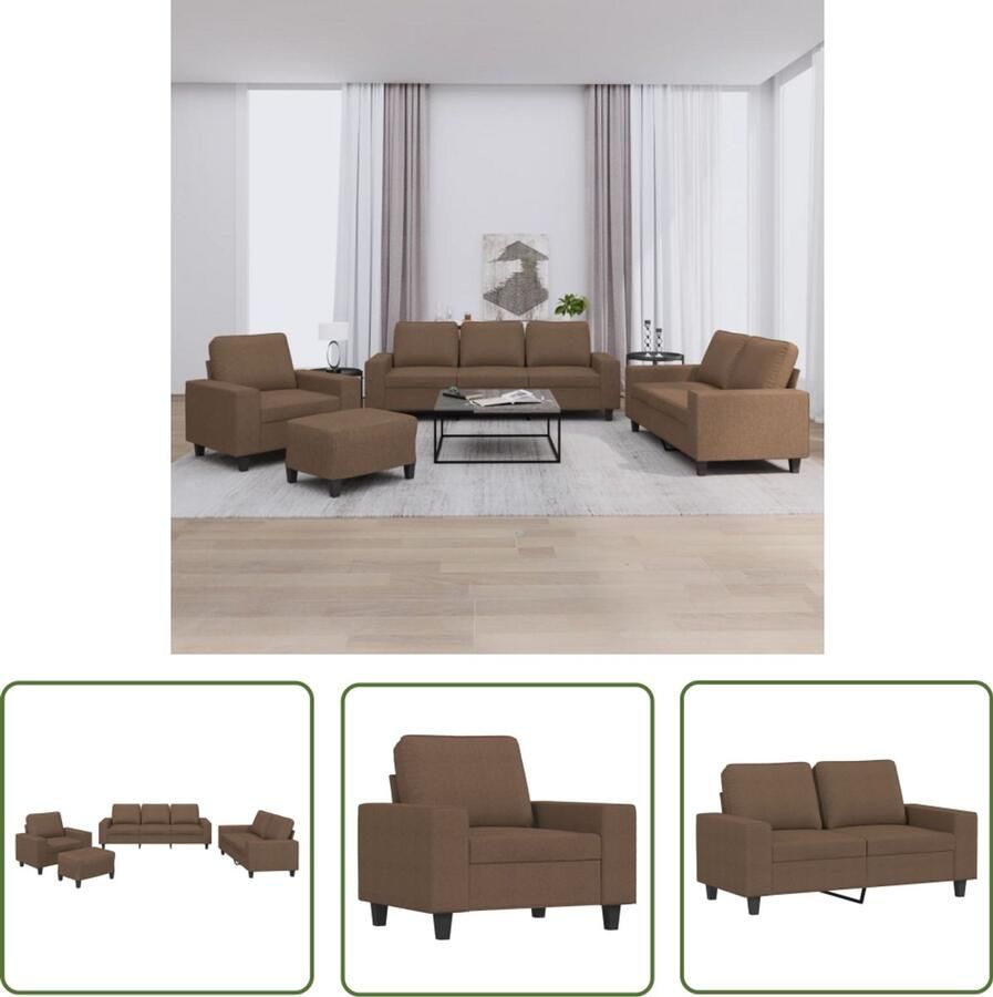 VidaXL Sleutelset Dynamo Meter 4-delige Loungeset stof bruin Gereedschap Drapers Tools Klikmechanisme