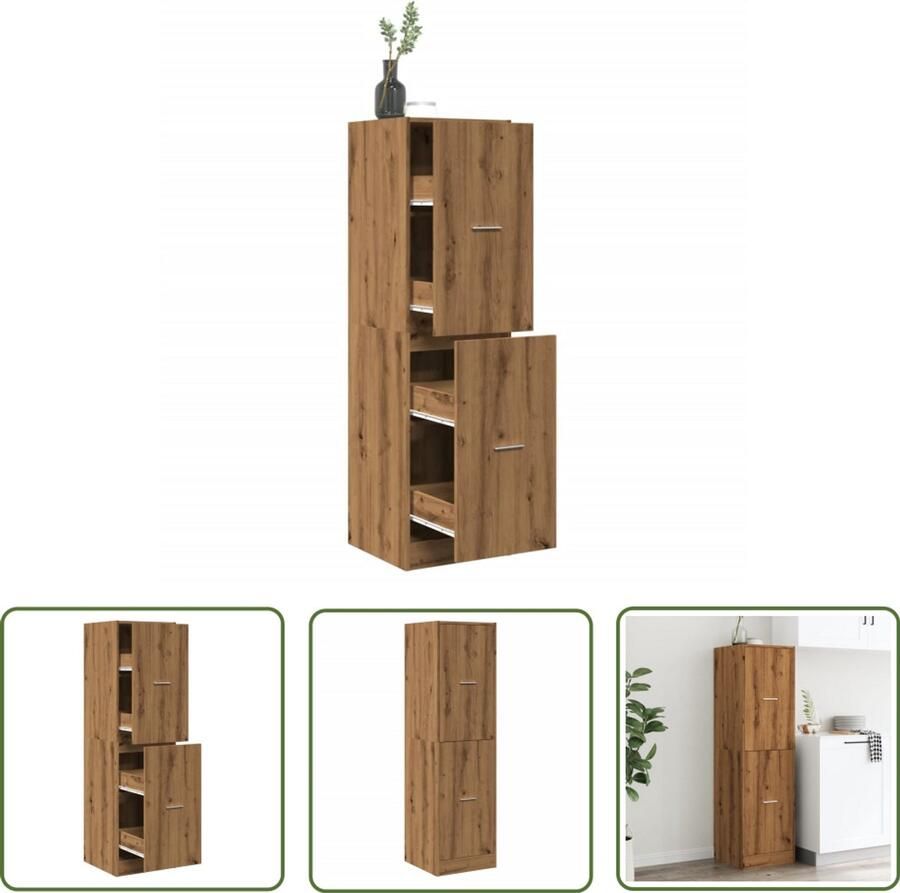 VidaXL Sleutelset Dynamo Meter Apothekerskast 40x41x144 5 cm bewerkt hout artisanaal eiken Gereedschap Monteursgereedschap Klikmechanisme