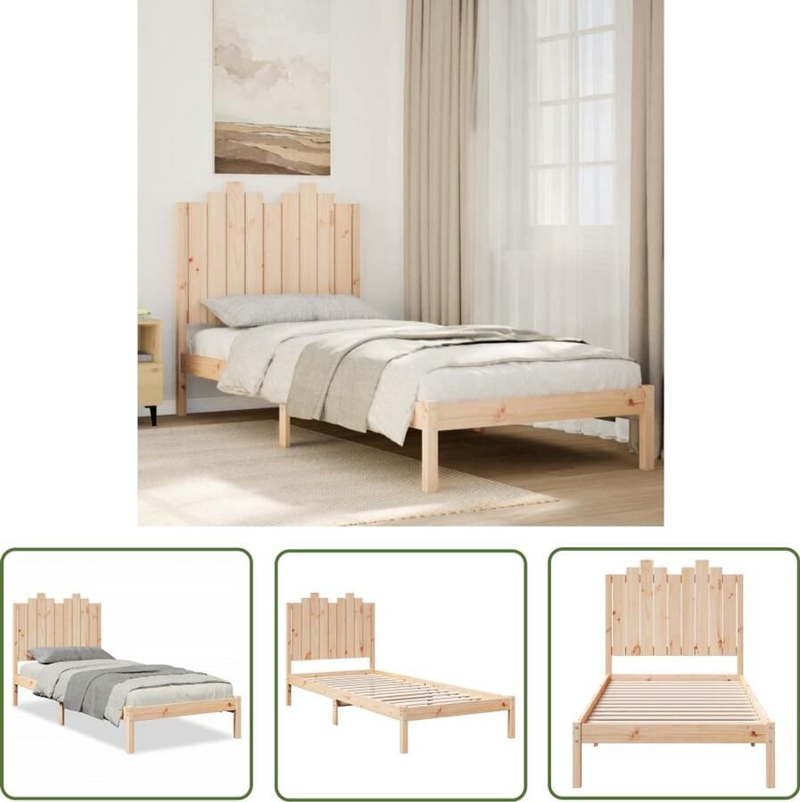 VidaXL Bedframe extra lang zonder matras massief hout 100x210 cm Dynamo Meter Sleutelset Gereedschap Klikmechanisme Torque Wrench