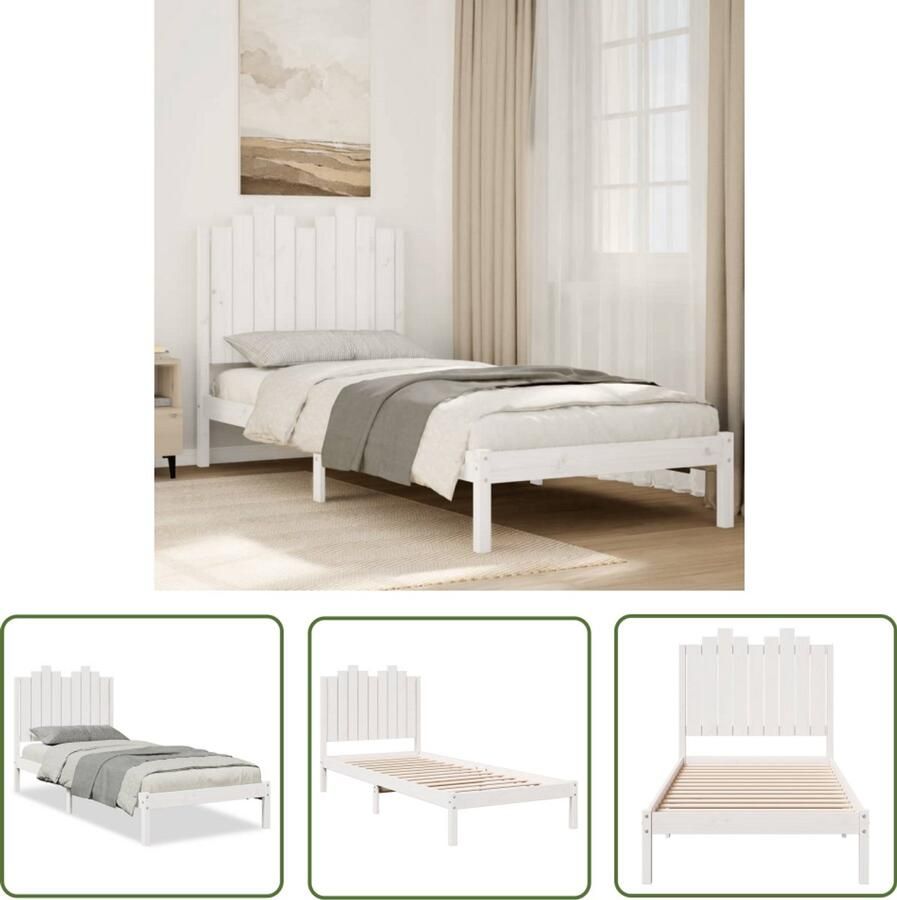 VidaXL Sleutelset Dynamo Meter Bedframe extra lang zonder matras massief hout wit 100x210 cm Gereedschap Klikmechanisme Torque Wrench