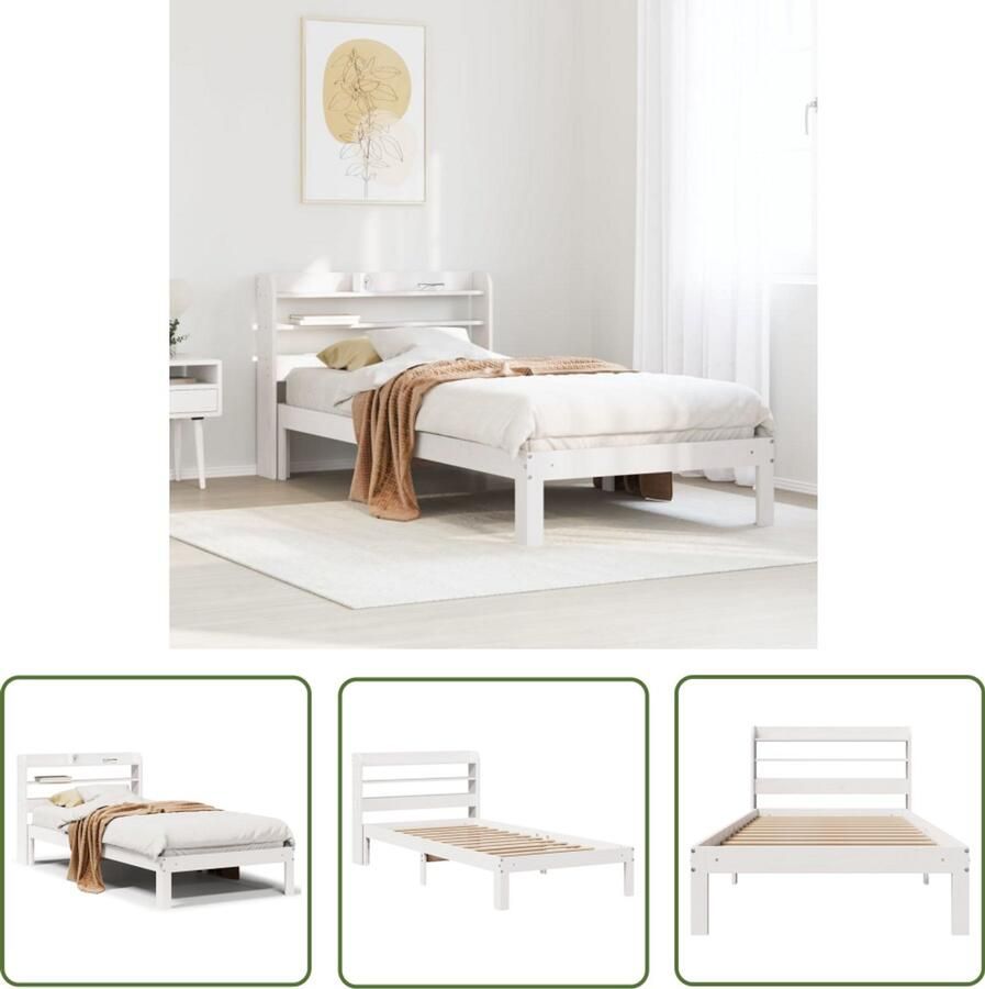 VidaXL Sleutelset Dynamo Meter Bedframe met hoofdeinde zonder matras 90x190 cm wit Gereedschap Klikmechanisme Torque Wrench