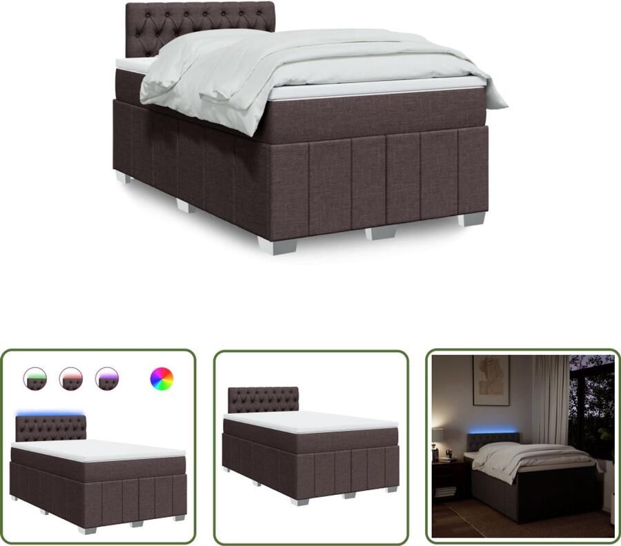VidaXL Sleutelset Dynamo Meter Boxspring met matras stof donkerbruin 120x190 cm Gereedschap Handgereedschap Draperpatools