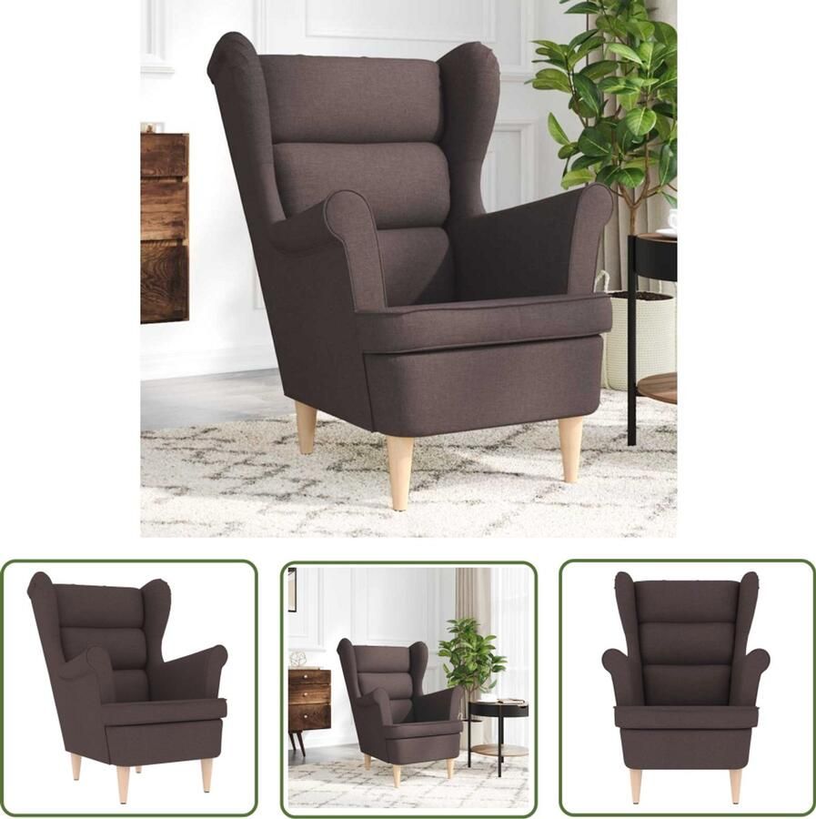 VidaXL Sleutelset Dynamo Meter Fauteuil 74x84x100 cm stof donkerbruin Gereedschap Handgereedschap Drapers Tools