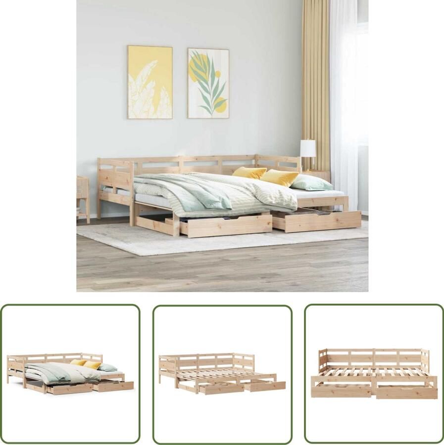 VidaXL Sleutelset Dynamo Meter Slaapbank met onderschuifbed en lades zonder matras 80x200 cm Gereedschap Klikmechanisme Torque Wrench