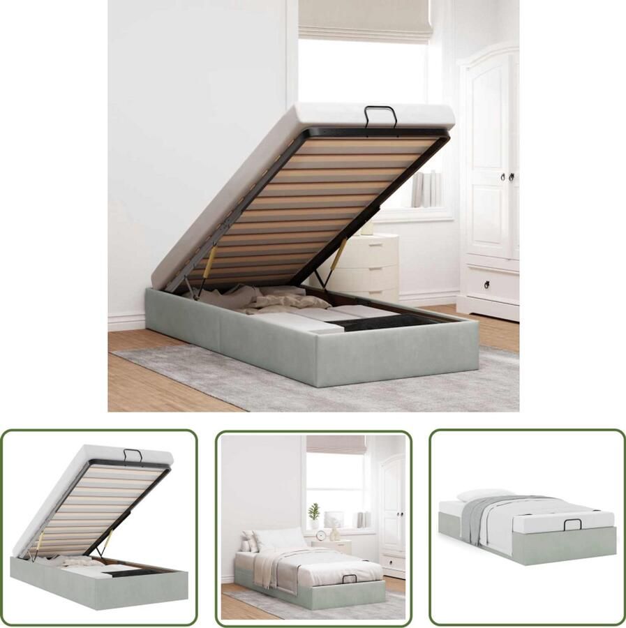 VidaXL Sleutelset Sleuteldynamometer Bedframe zonder matras 80x200 cm fluweel lichtgrijs Gereedschap Drapers Tools Mechanica