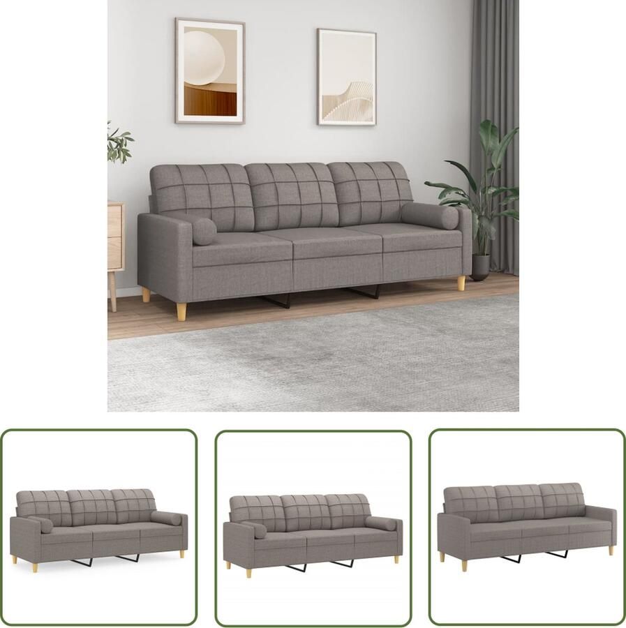 The Living Store Bank s 3-zitsbank 198 x 77 x 80 cm (B x D x H) Duurzame stof Drie Zits Bank Sofa Banks Kopen Lounge Meubels Woonkamer Meubilair