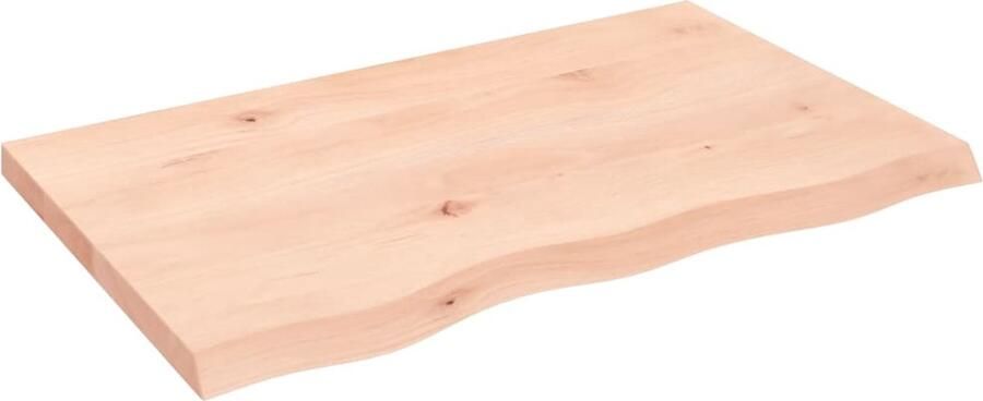The Living Store Eikenhouten Tafelblad 80 x 50 x 4 cm Onbehandeld Massief Eikenhout Eikenhouten Tafelblad Vervangen Massief Eikenhout Vintage Tafelblad Landelijke Tafel