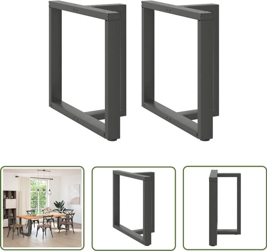 The Living Store Eettafelpoten 2 st T-vormig 70x35x(72-73) cm staal antraciet Eettafelpoten Tafelpoten Eetkamerstoel Industriele Meubels Modern Design