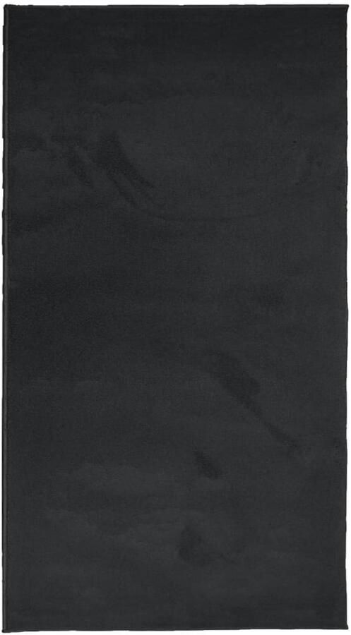 The Living Store OVIEDO Vloerkleed 80 x 150 cm Zwart 100% Polyester OEKO-TEX Vloerverwarming Geschikt Superzachte Textuur Vloerkleed Tapijt Badstof Look Modern Vloerkleed Zware Vloerkleed - Foto 3