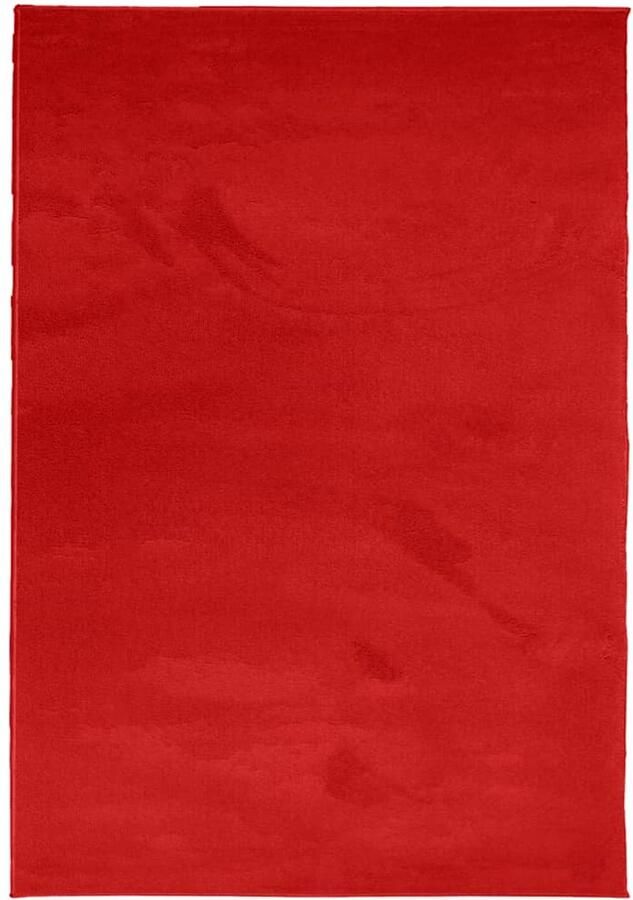 The Living Store OVIEDO Vloerkleed 120 x 170 cm Rood Polyester Vloerkleed Tapijten Rode Vloerkleed Polyester Vloerkleed Zacht Vloerkleed - Foto 2