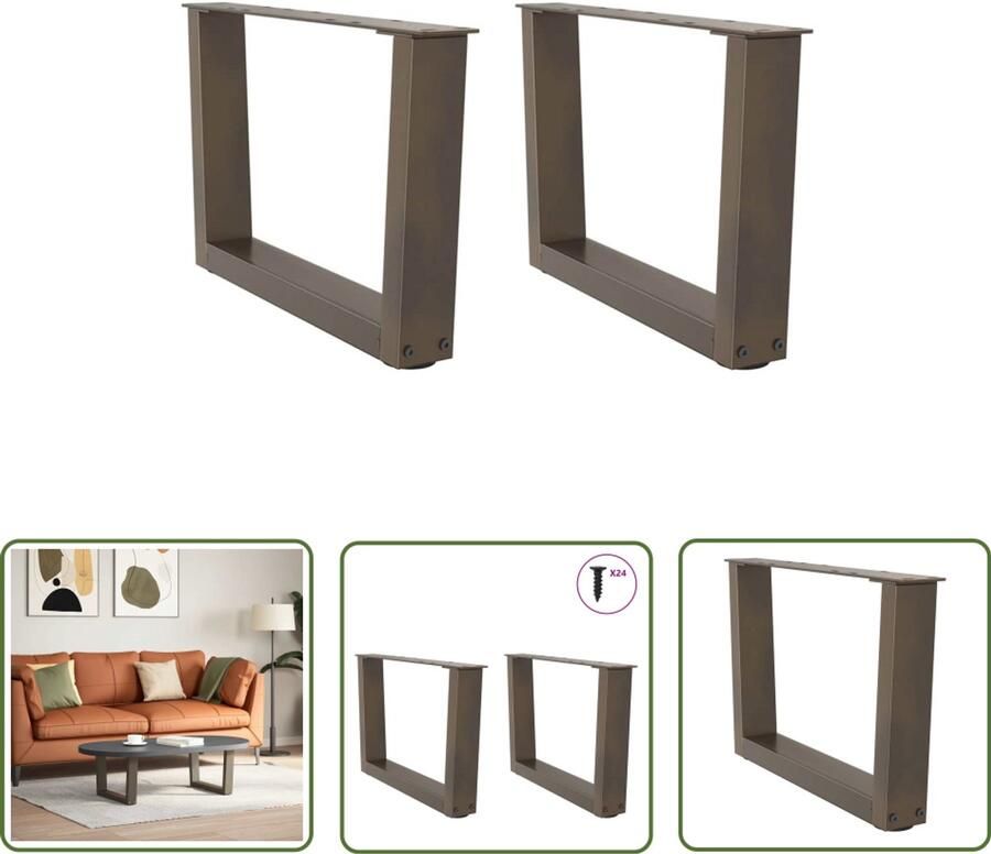 The Living Store Eettafelpoten 2 st V-vormig 60x(30-31 3) cm staal naturel Eettafelpoten V-vormige Poten Metalen Poten Eettafel Onderstel Tafelondersteuning