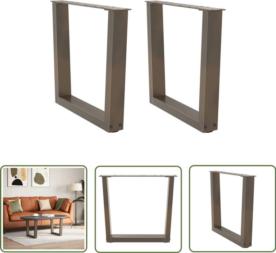 The Living Store Eettafelpoten 2 st V-vormig 60x(42-43 3) cm staal naturel Eettafelpoten V-vormige Poten Metalen Poten Eettafel Onderstel Industrieel Design