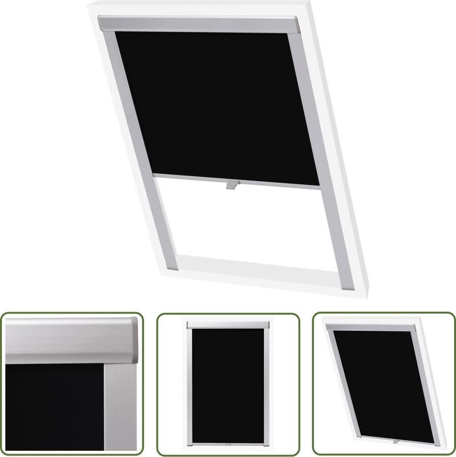 The Living Store Verduisterend Rolgordijn Zwart S08 608 Verduisterend Rolgoardijn Velux Raamdecoratie Blackout Gordijn Zonwering Kamerscherm