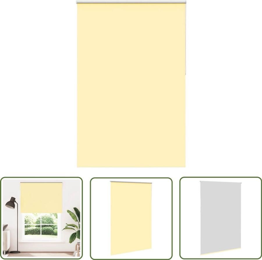 The Living Store Rolgordijn 145x230 cm verduisterend 141 6 cm polyester geel Rolgordijn Verduisterend Gordijn Privacy Gordijn Lichtregelaar Kamerscherm