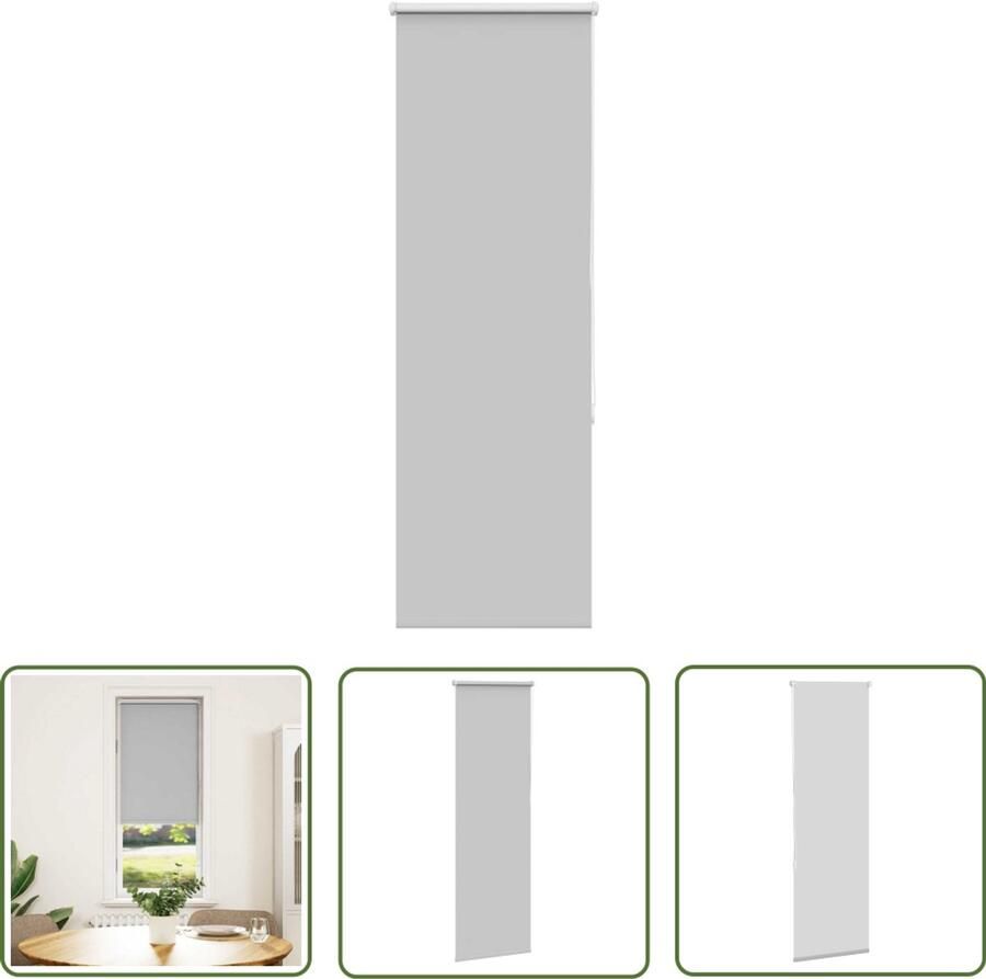 The Living Store Rolgordijn verduisterend 50x130cm stofbreedte 45 7 cm polyester Rolgordijn Verduisterend Gordijn Licht Grijs Privacy Kamerscherm