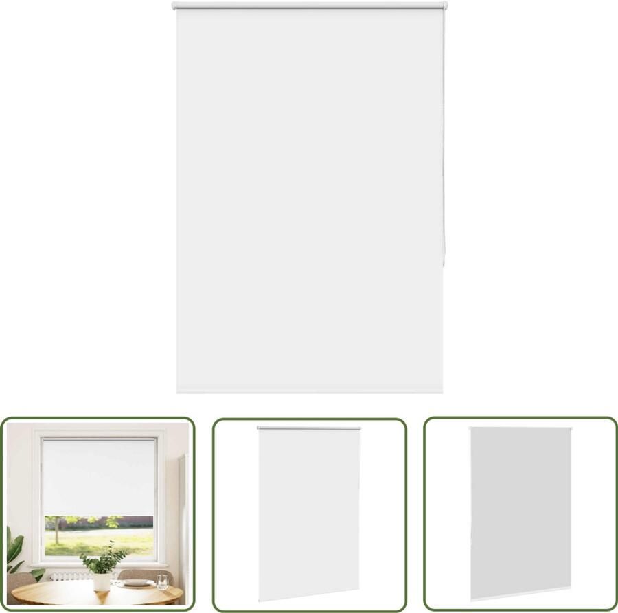The Living Store Rolgordijn verduisterend wit 95x175cm stofbreedte 90 7 cm Rolgordijn Verduisterend Gordijn Kamerscherm Privacy Lichtregeling
