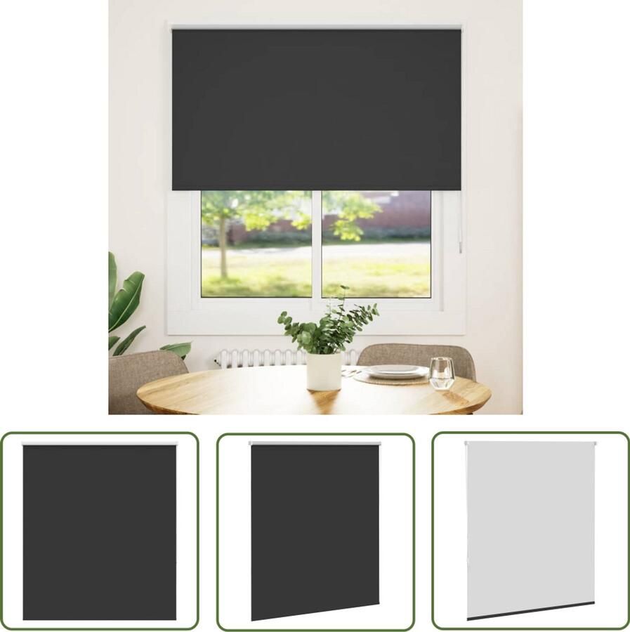 The Living Store Rolgordijn verduisterend 120x175 cm stofbreedte 116 6 cm zwart Rolgordijnen Verduisterend Gordijn Blackout Gordijn Kamerscherm Privacy Gordijn