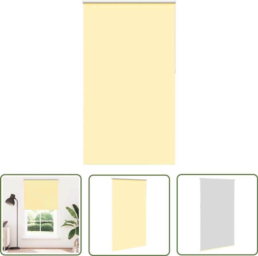 VidaXL Rolgordijn verduisterend 130x210 cm Geel Rolgordijnen Verduisterend Gordijn Kamerscherm Privacy Screen Licht Regulering