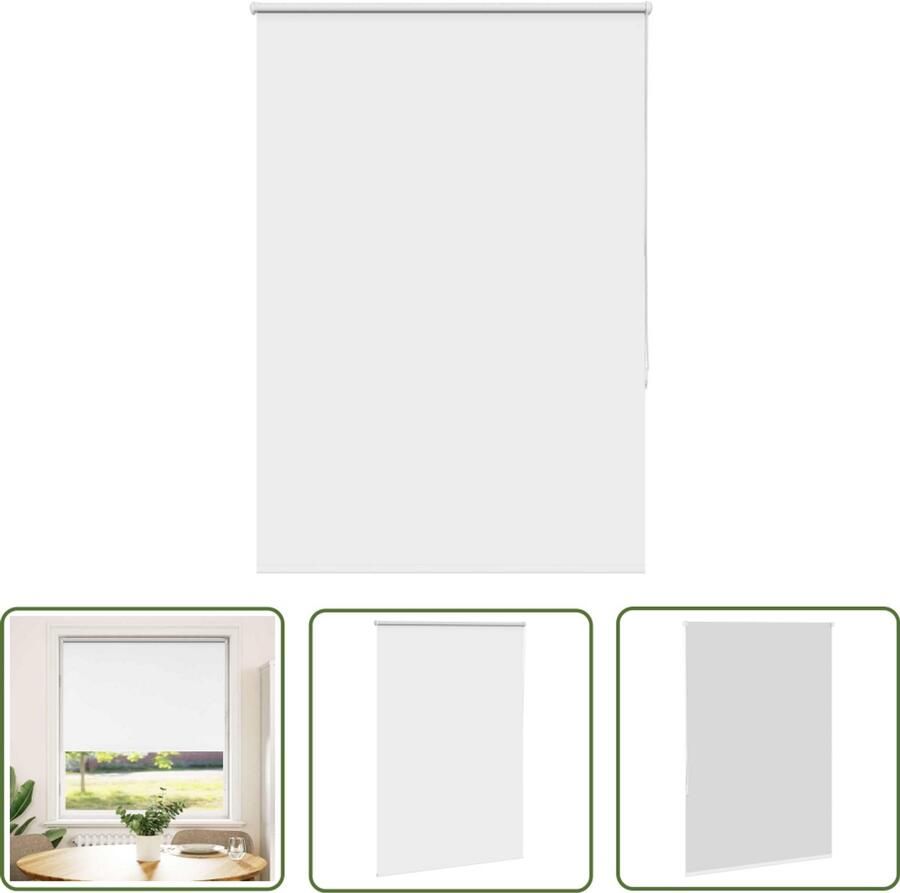 The Living Store Rolgordijn verduisterend 115x150 cm stofbreedte 110 7 cm wit Rolgordijn Verduisterend Privacy Lichtregeling Kamerscherm
