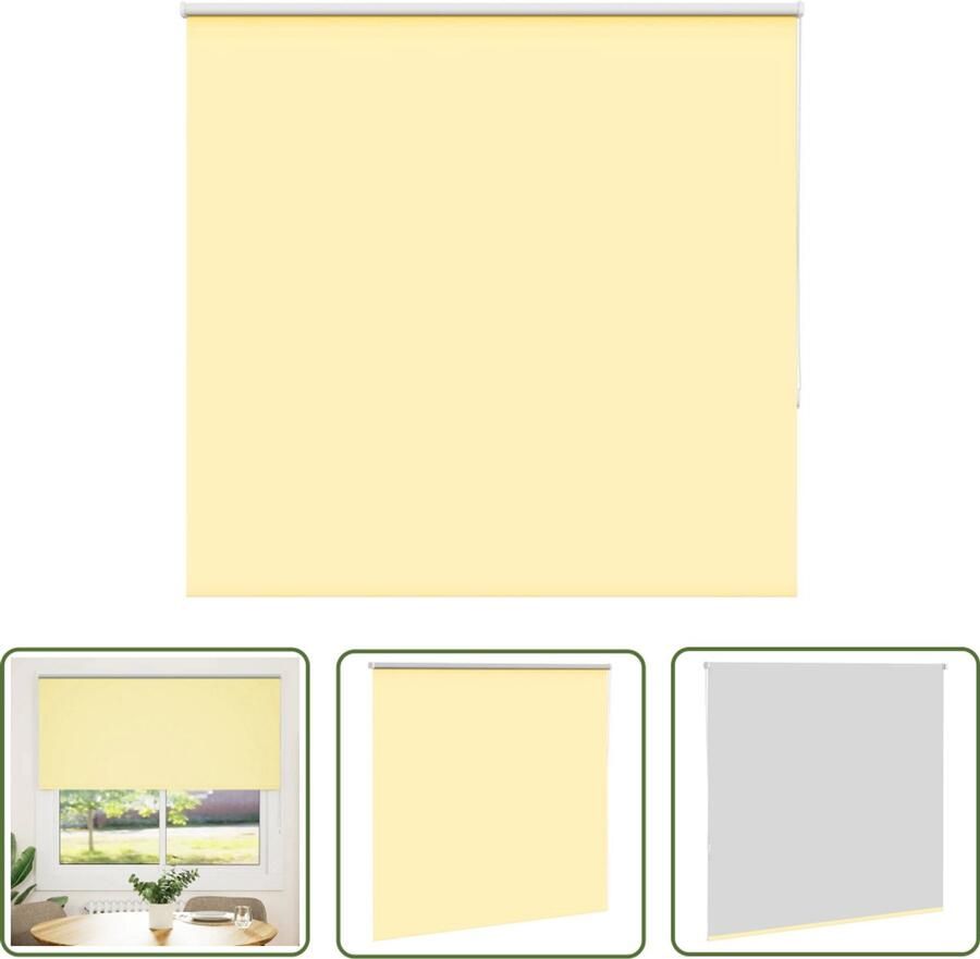 The Living Store Rolgordijn verduisterend 160x150 cm stofbreedte 156 6 cm geel Rolgordijn Verduisterend Privacy Lichtregeling Kamerscherm