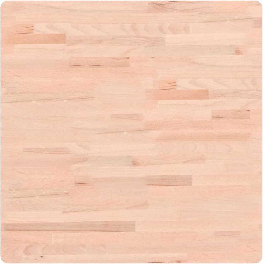 The Living Store Vierkant Tafelblad 70 x 70 x 2.5 cm Massief Beukenhout Massief Houten Tafelblad Vierkante Tafelblad Beukenhouten Tafelblad Eetkamertafel Salontafel