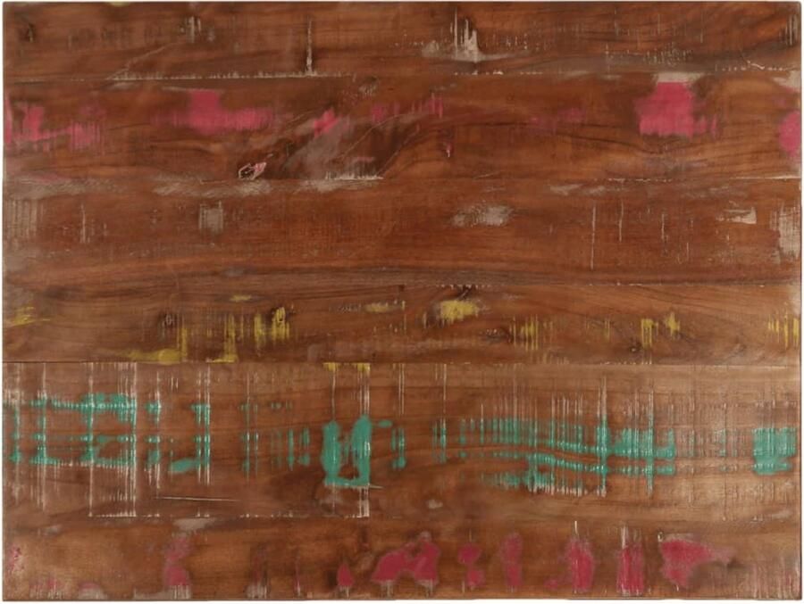 The Living Store Rustiek Houten Tafelblad 80 x 70 x 3.8 cm Massief Gerecycled Hout Houten Tafelblad Vintage Tafelblad Industrieel Tafelblad Tweedehands Tafelblad Tafelscherm