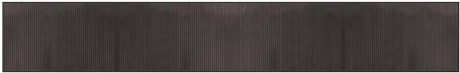 VidaXL Bamboe Vloerkleed Donkerbruin 60x400 cm Bamboetapijt Vloerkleden Donkere Kleur Modern Design Duurzaam Tapijt