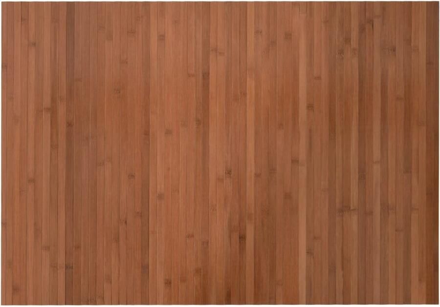 The Living Store Vloerkleed rechthoekig 70x100 cm bamboe bruin Bamboetapijt Vloerkleden Woon Accessoires Living Room Decoratie Natuurlijke Materialen