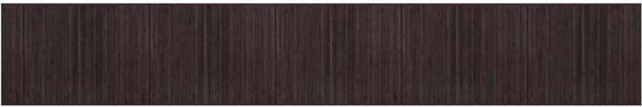 The Living Store Vloerkleed rechthoekig 80x1000 cm bamboe donkerbruin Bamboetapijt Vloerkleden Woonaccessoire Modern Tapijt Bruine Tapijt - Foto 3
