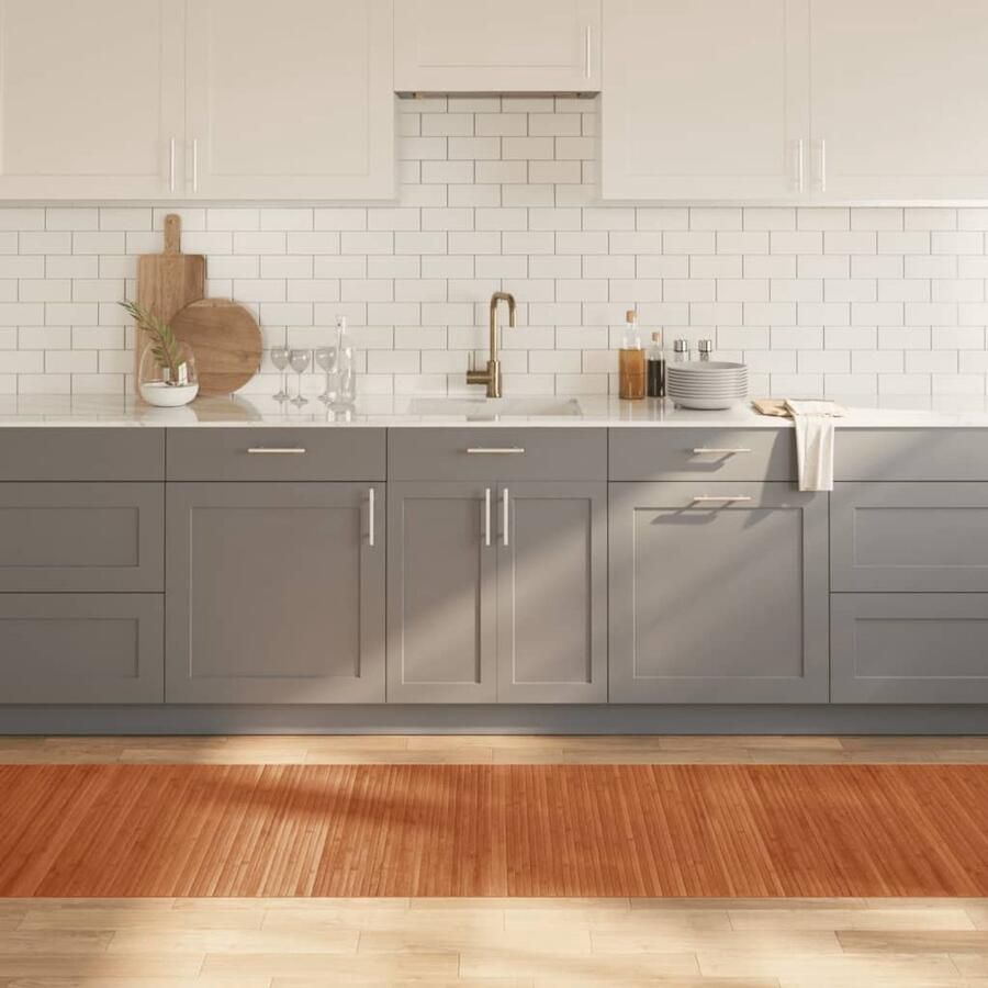 The Living Store Bamboe Tapijt 80 x 300 cm Duurzaam Natuurlijk Vloerkleed Bamboetapijt Vloerkleden Natuurlijke Decoratie Livingroom Accessoires Modern Design