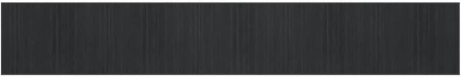 VidaXL Bamboe Vloerkleed Grijs 80x500 cm Bamboetapijt Vloerkleden Kamerdecoratie Livingroom Accessoires Modern Design