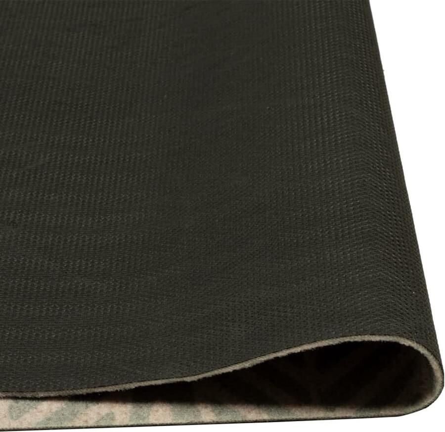 The Living Store Keukenmat wasbaar bladprint 60x300 cm fluweel Keukenmat Vloerkleden Matten Badkamermat Anti-slip Mat