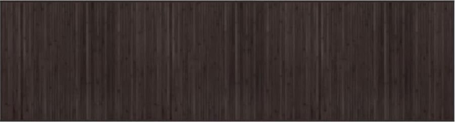 The Living Store Bamboe Tapijt Donkerbruin 80x300 cm Duurzaam Anti-slip Bamboetapijt Vloerkleed Donkere Kleur Woonkamertapijt Anti Slip