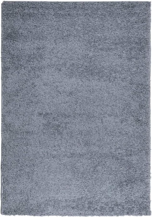 VidaXL Vloerkleed PAMPLONA Hoogpolig 120x170 cm Blauw Shaggy Vloerkleed Blauw Woonkamer Tapijt Slaapkamer Tapijt Groot Vloerkleed