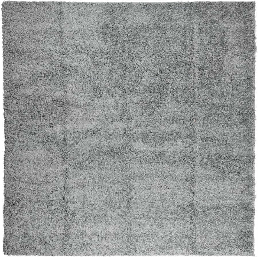 VidaXL Vloerkleed PAMPLONA 120x120 cm Groen Shaggy Vloerkleed Groen Woonkamer Tapijt Slaapkamer Tapijt Living Room Rug