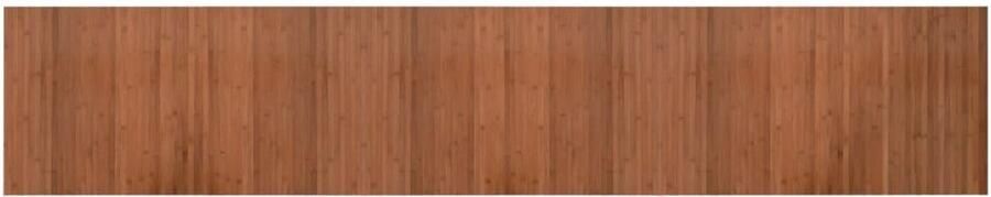 The Living Store Vloerkleed rechthoekig 60x300 cm bamboe bruin Bamboetapijt Vloertapijt Modern Tapijt Bruine Tapijt Livingroom Decoratie - Foto 3