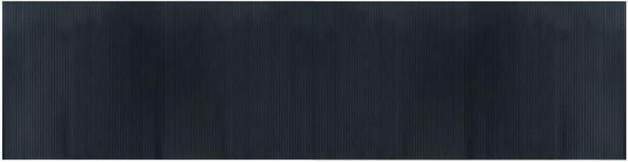 The Living Store Bamboe Tapijt 100 x 400 cm Duurzaam met Anti-Slip Grijs Bamboe Tapijt Vloertapijten Woon Accessoires Kamerdecoratie Living Room Decor