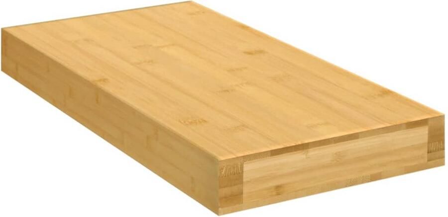 VidaXL Wanddecoratie Bamboewandplankje Wandschap 40x20x4 cm bamboe Opbergwandplank Houten Wandrek Minimalistisch Wonen