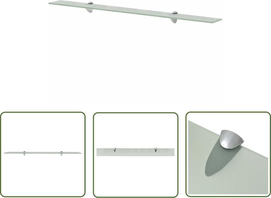 The Living Store Zwevend schap 100x10 cm 8 mm glas Zwevende Plank Badkamerspiegel Spiegelwand Badkameraccessoire Wandplank - Foto 2