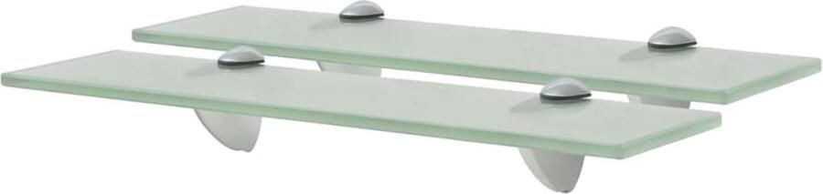 The Living Store Schappen zwevend 2 st 40x10 cm 8 mm glas Zwevende Planken Wandplanken Glazen Schap Opbergruimte Woonaccessoires - Foto 2