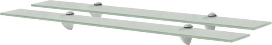 VidaXL Wandplanken Zwevende Planken Schappen zwevend 2 st 80x20 cm 8 mm glas Glazen Schappen Interieurdecoratie Opbergoplossing