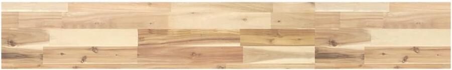 The Living Store Wandschap zwevend 140x20x4 cm onbehandeld massief acaciahout Zwevend Wandrek Wandplank Acaciahout Houten Plank Living Room Decor