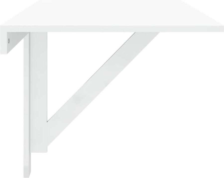 VidaXL Wandtafel inklapbaar 100x60x56 cm bewerkt hout hoogglans wit - Foto 3