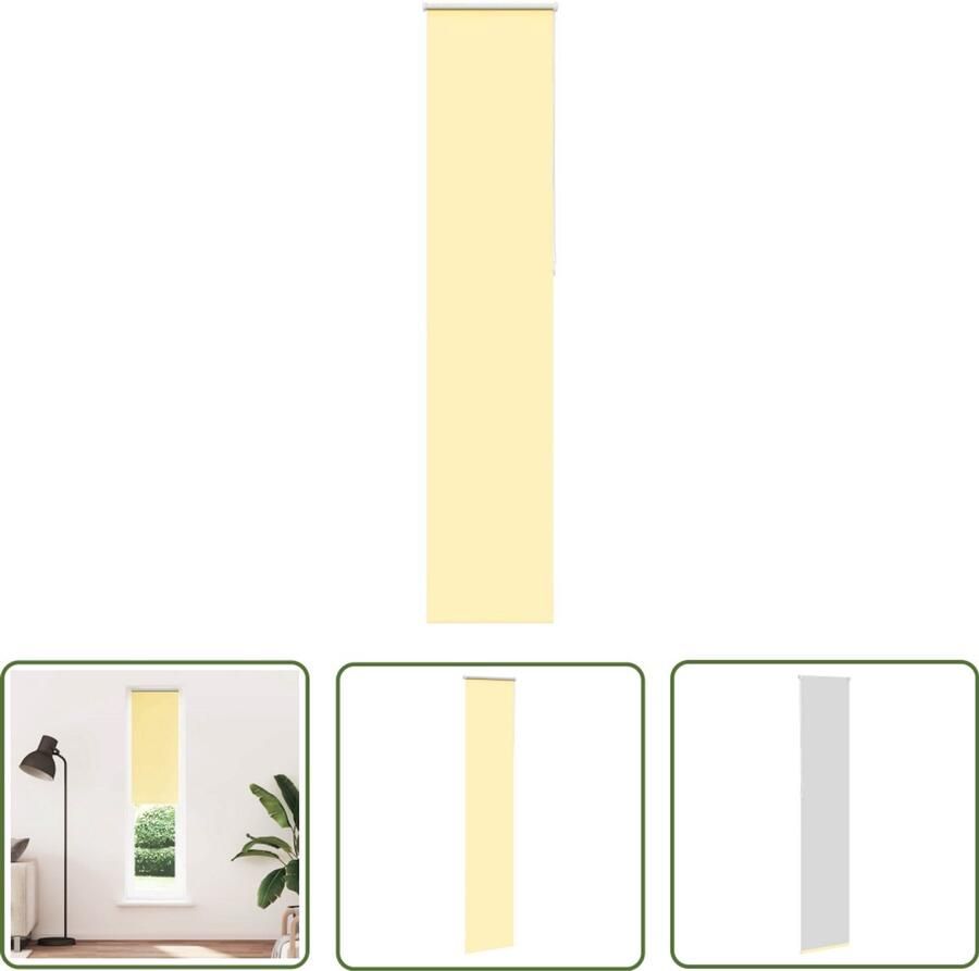 The Living Store Rolgordijn 40x230 cm stof verduisterend geel Stofbreedte 35 7cm Rolgordijn Zonwering Verduisterend Privacy Kamerscherm