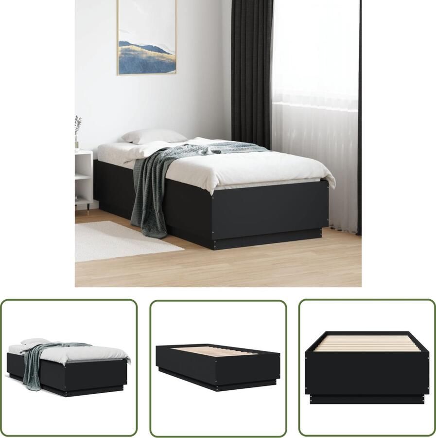 The Living Store Bedframe Modern Zwart 193x93x40 cm Incl Multiplex Lattenbodem Duurzaam Hout Geen Matras Inbegrepen Modern Bedframe Zwart Bedframe Houten Bedframe Eenpersoons Bed Tweepersoons Bed