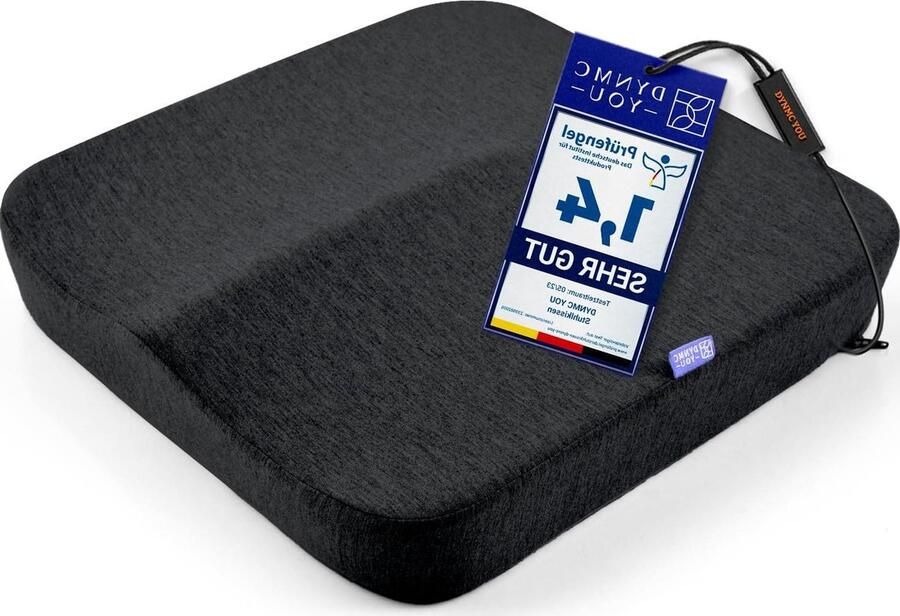 Zitkussen orthopedische Traagschuim Stoelkussen Groot Zitkussen Bureaustoel Kussen Perfecte Stabiliteit & Ondersteuning Ideaal Voor Bureaustoel Rolstoel Antislip Wasbare Hoes zitkussen orthopedische