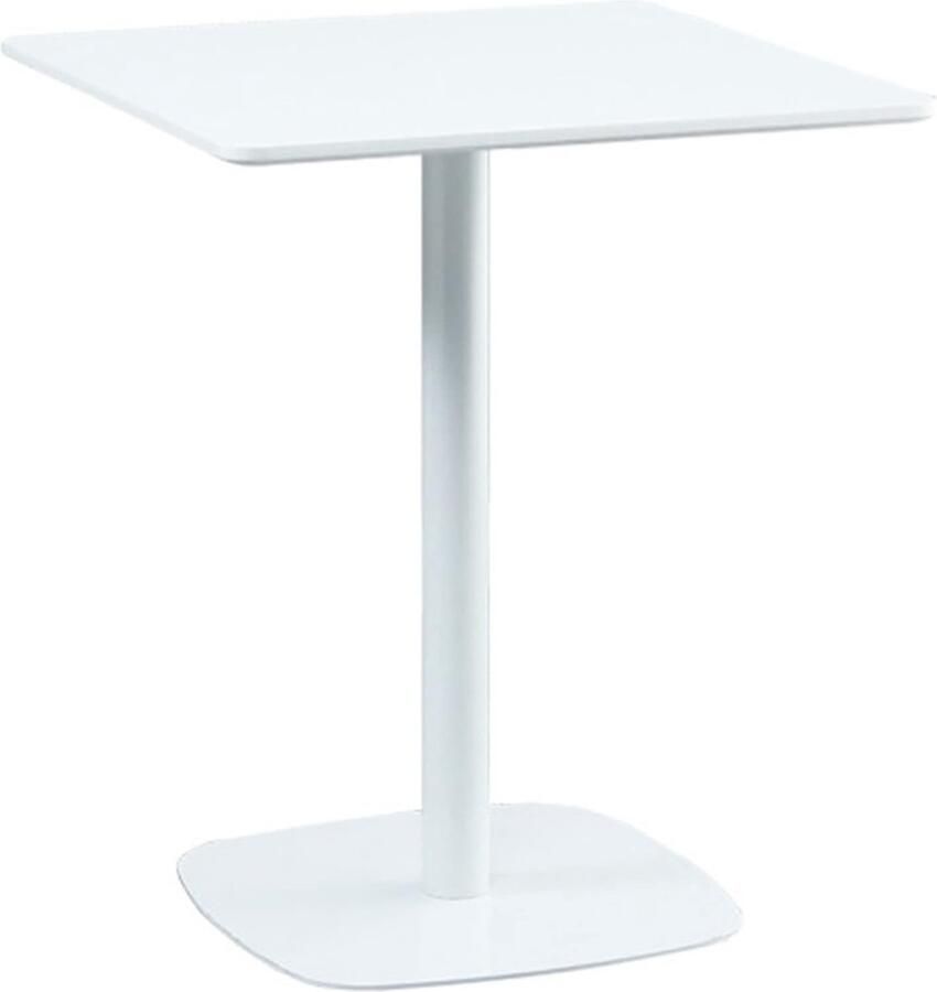 Vierkante eettafel bovenplaat 18 mm kunstbord Bistro Pub Tafels met poten gepoedercoat ijzer Stijlvol en stevig meubilair voor thuis of bar eetruimtes