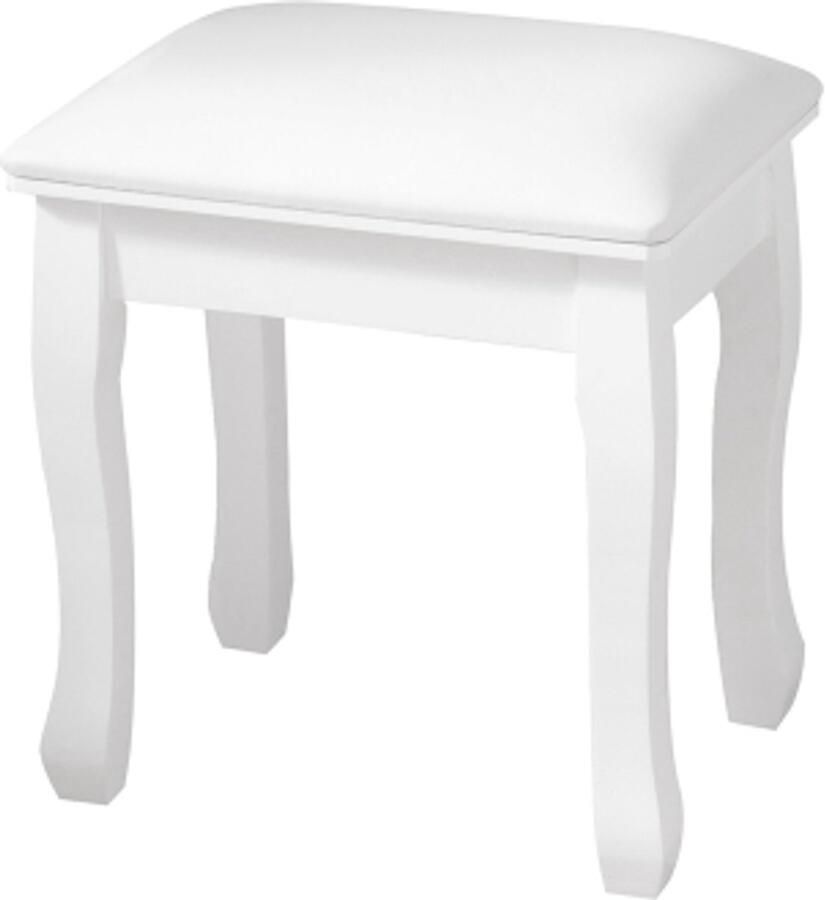 Vierkante kaptafelstoel make-upbank van elastisch katoen moderne gevoerde pianokruk voor de make-upruimte badkamer woonkamer voetenbank witte gebogen poten