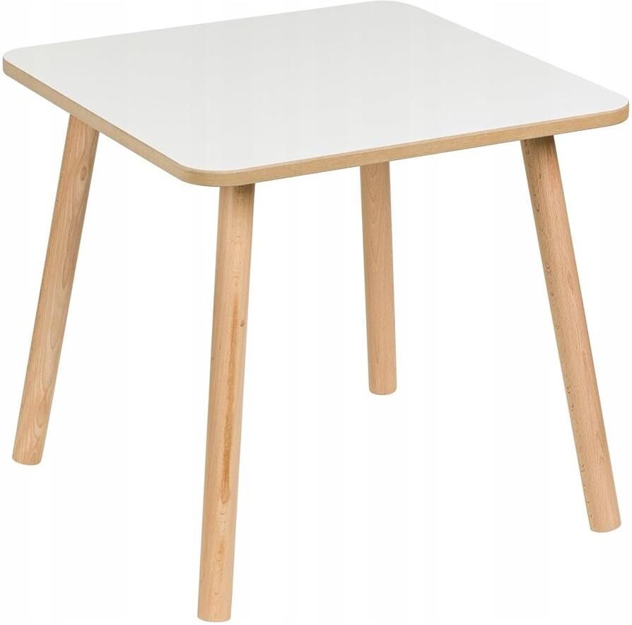 Vierkante kindertafel Creatief leren en spelen 1 stuk Hout 50 x 50 x 47 cm